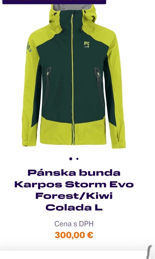 Pánska bunda Karpos Storm Evo Forest/Kiwi