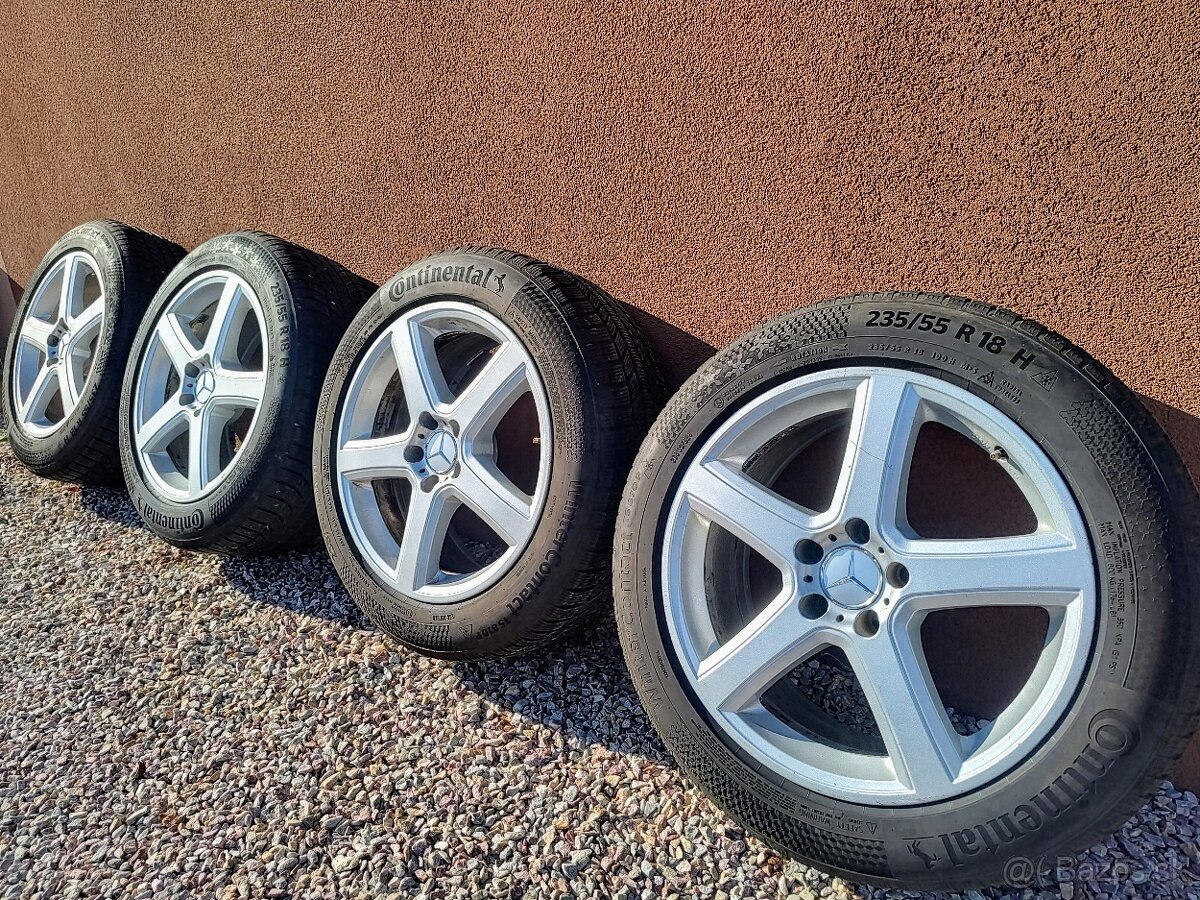 Kolesá Mercedes Benz 5x112 r18+zimné pneumatiky