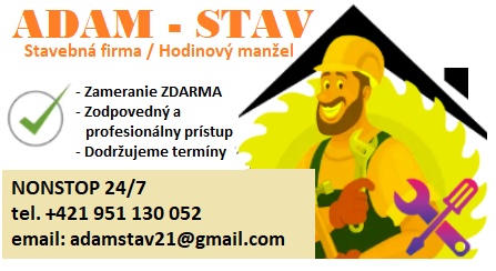 Stavebna firma / hodinovy manžel ADAMSTAV