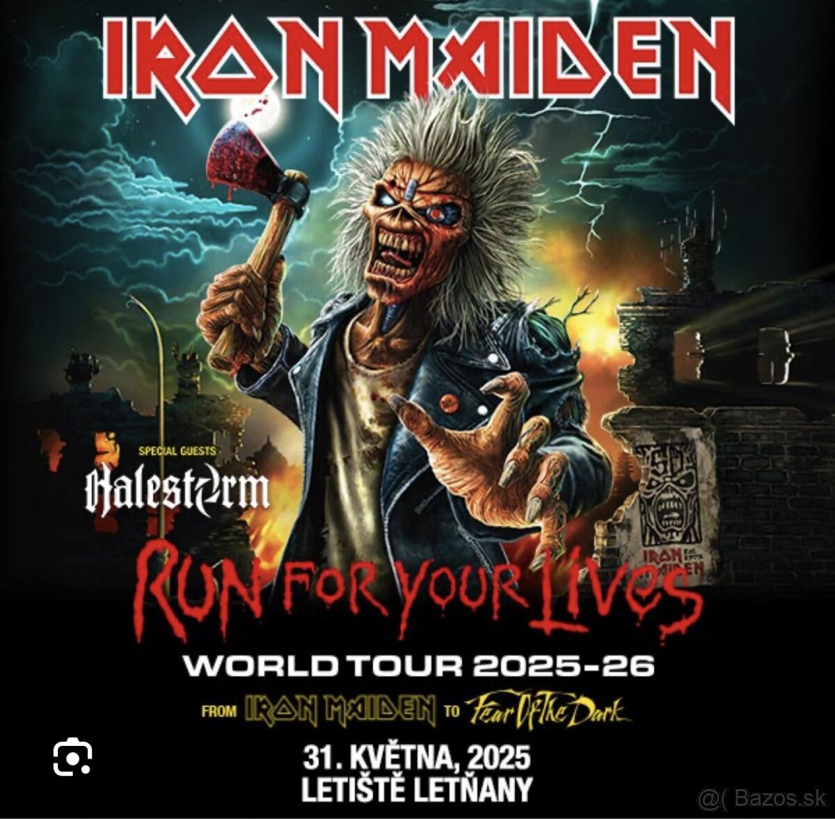 Lístky Iron Maiden 2025 Praha