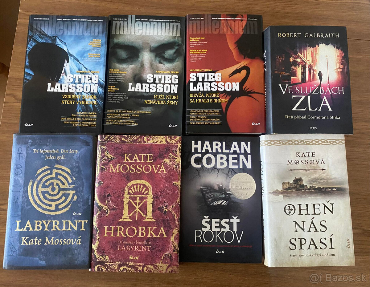 STIERG LARSSON,HARLAN COBEN, MOSSOVA,BOSCO,ĎURANOVA,RIMOVA