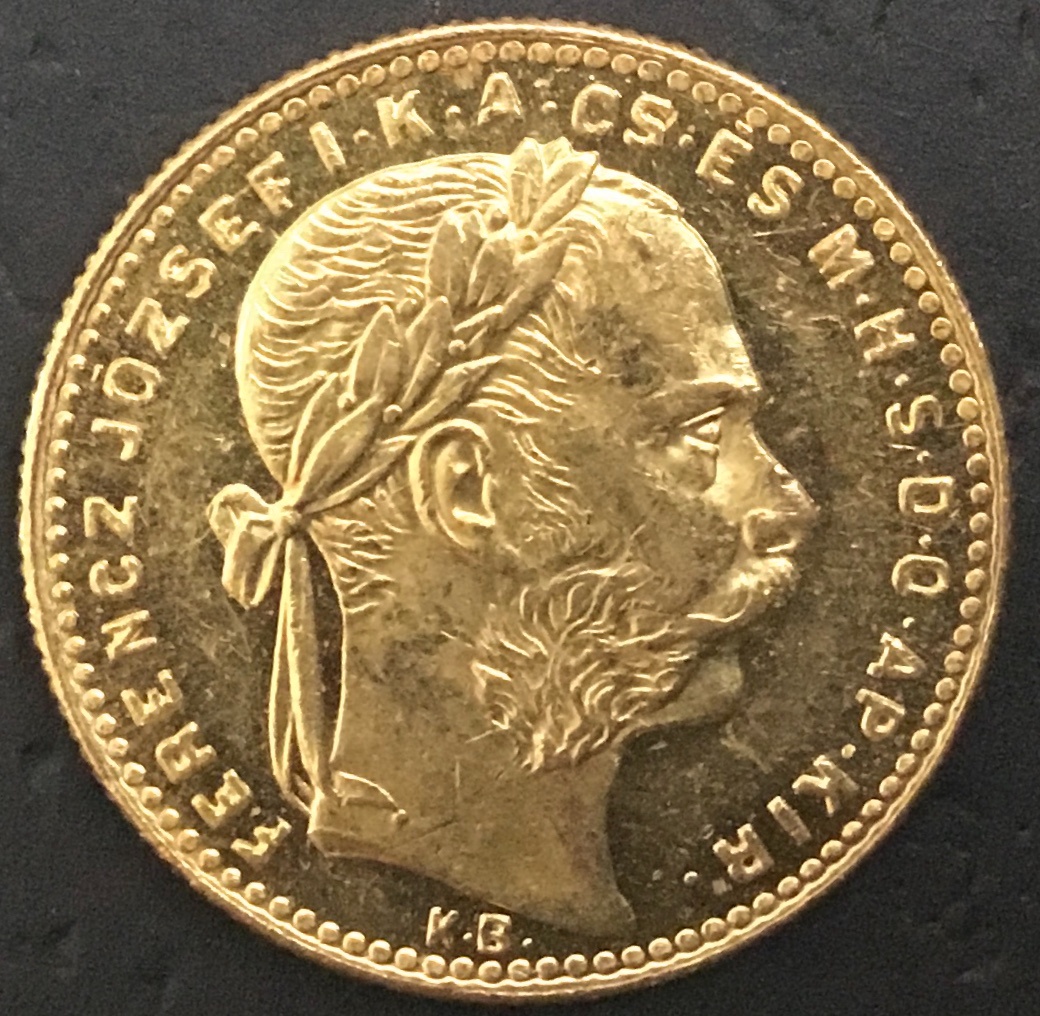 8 Zlatník/20 Frank 1889 KB FJI