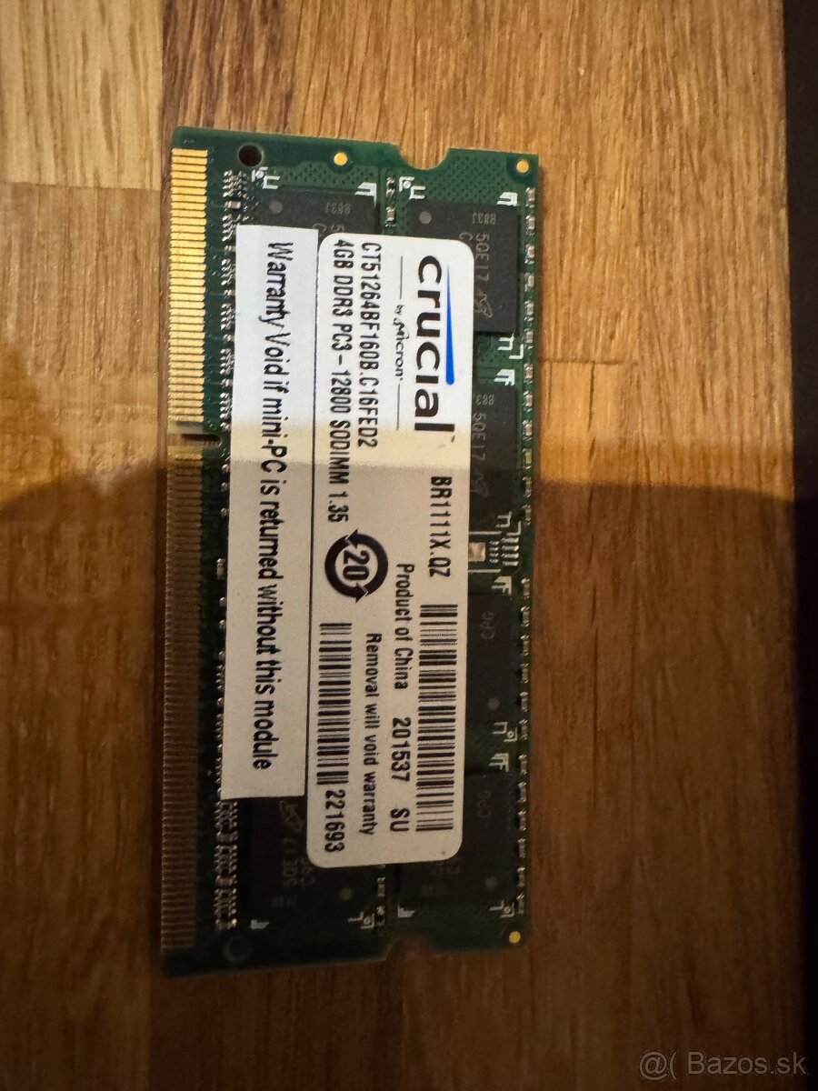 Predam HDD Samsung 500GB, M2SSD Crucial 275GB a 2x 4GB RAMky