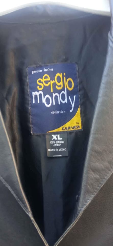 Sergio Mondy kožený dámsky kabát XL