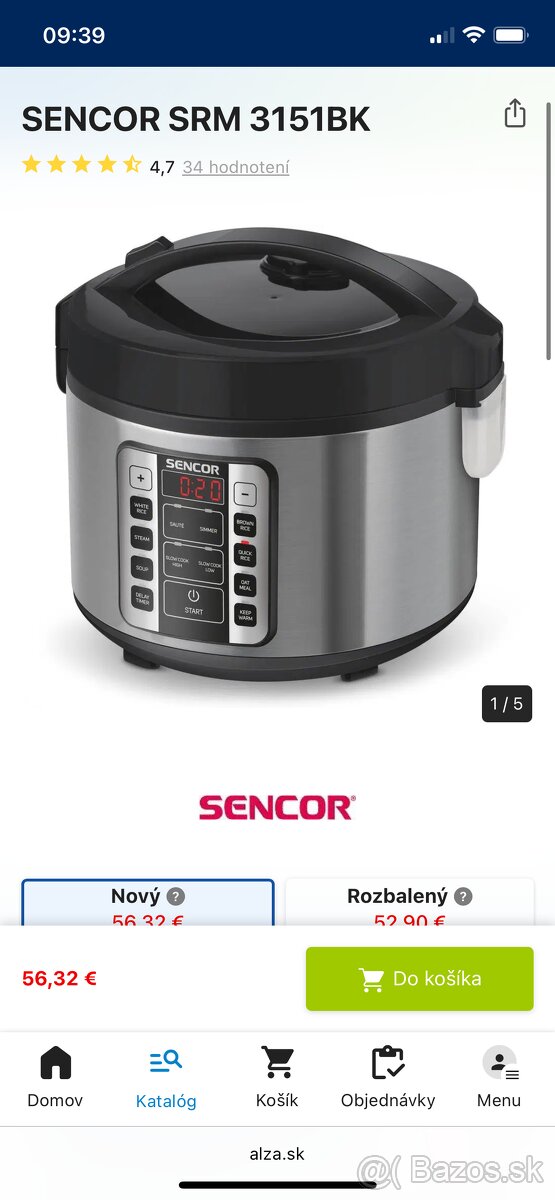 Ryžovar Sencor Rice cooker SRM 3150SS