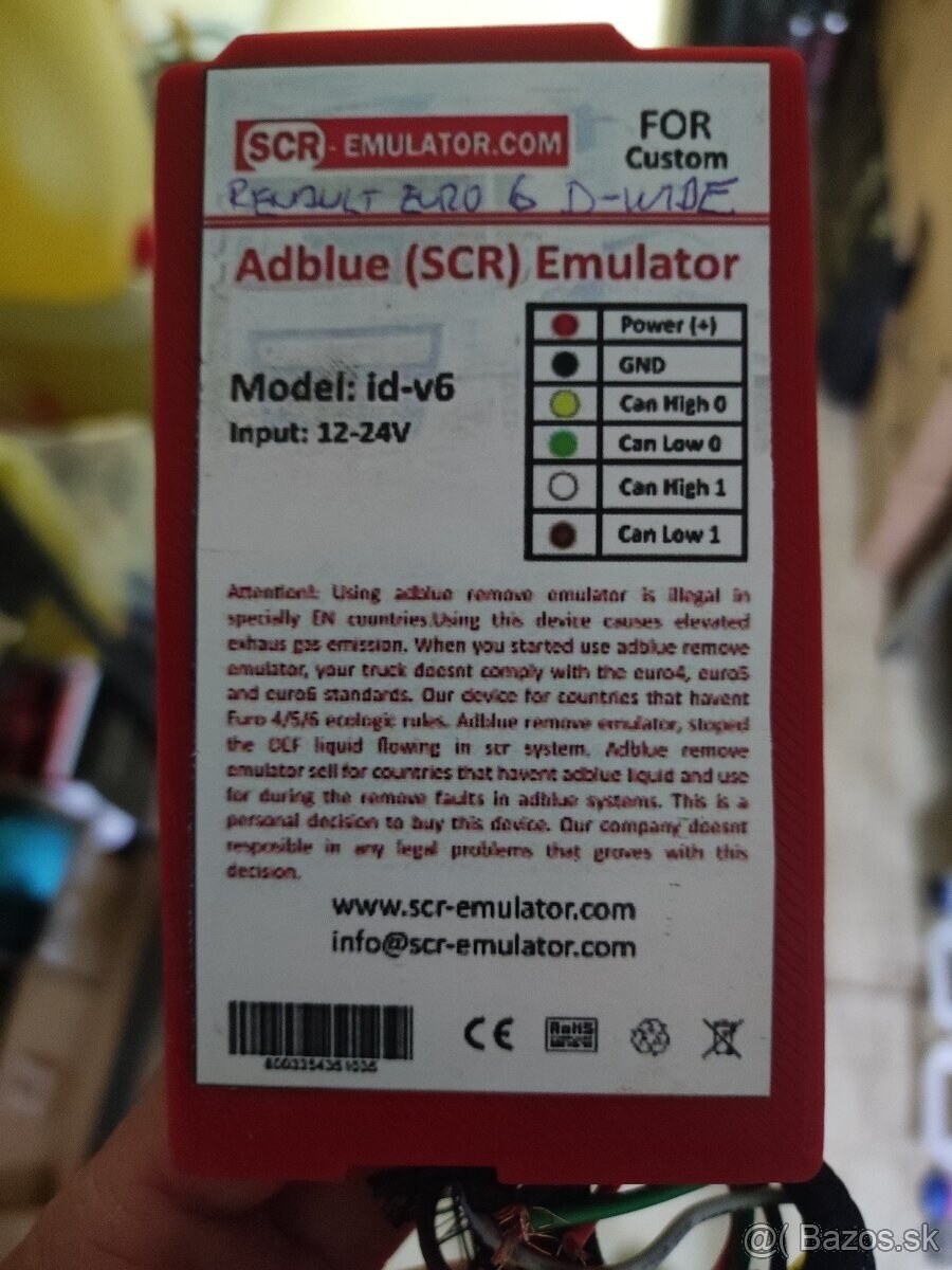 Emulator adblue Renault