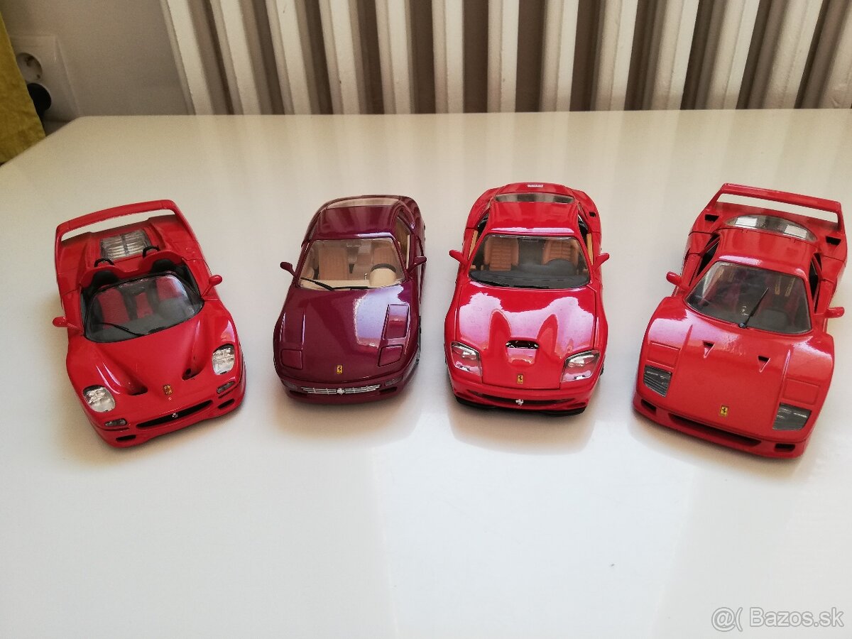 1:24 Bburago 4 ks Ferrari 90 roky