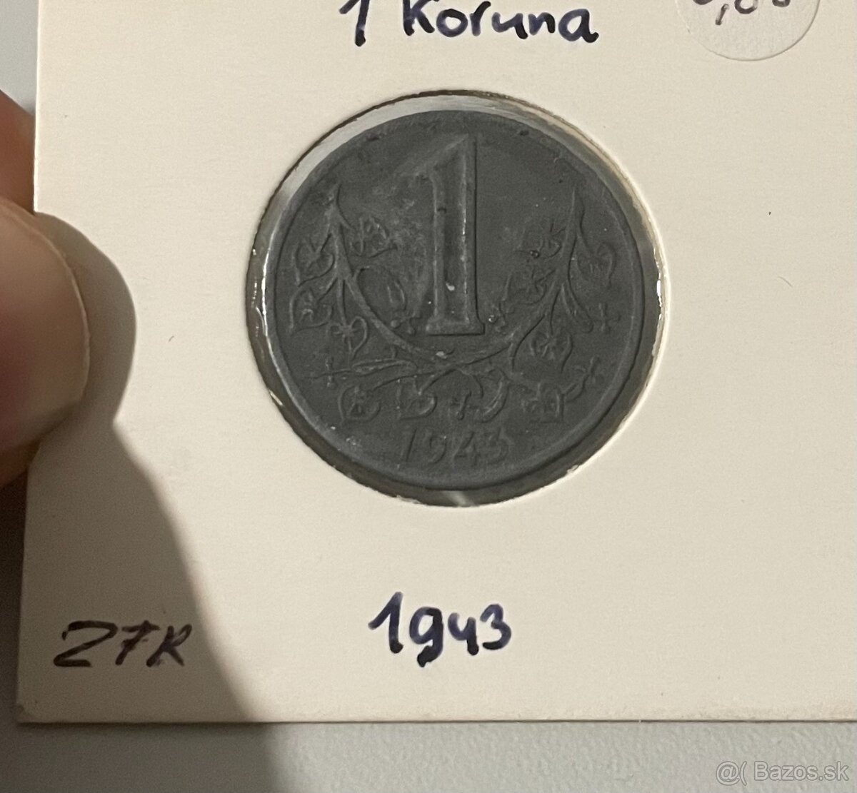 1 Koruna 1943 Protektorát