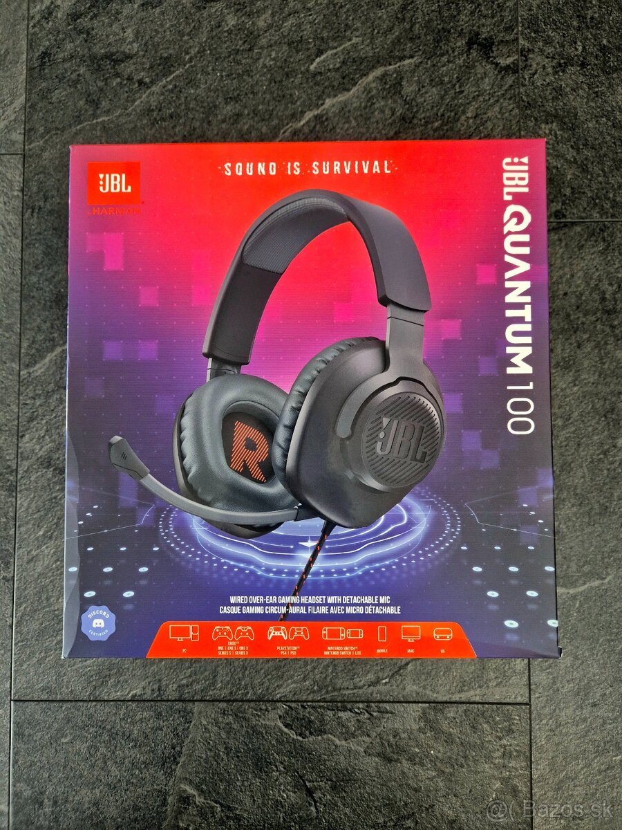 Slúchadká JBL Quantum 100 čierne