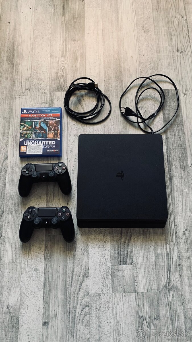 PlayStation 4 Slim 1TB + 2ks DualShock ovládač + Uncharted