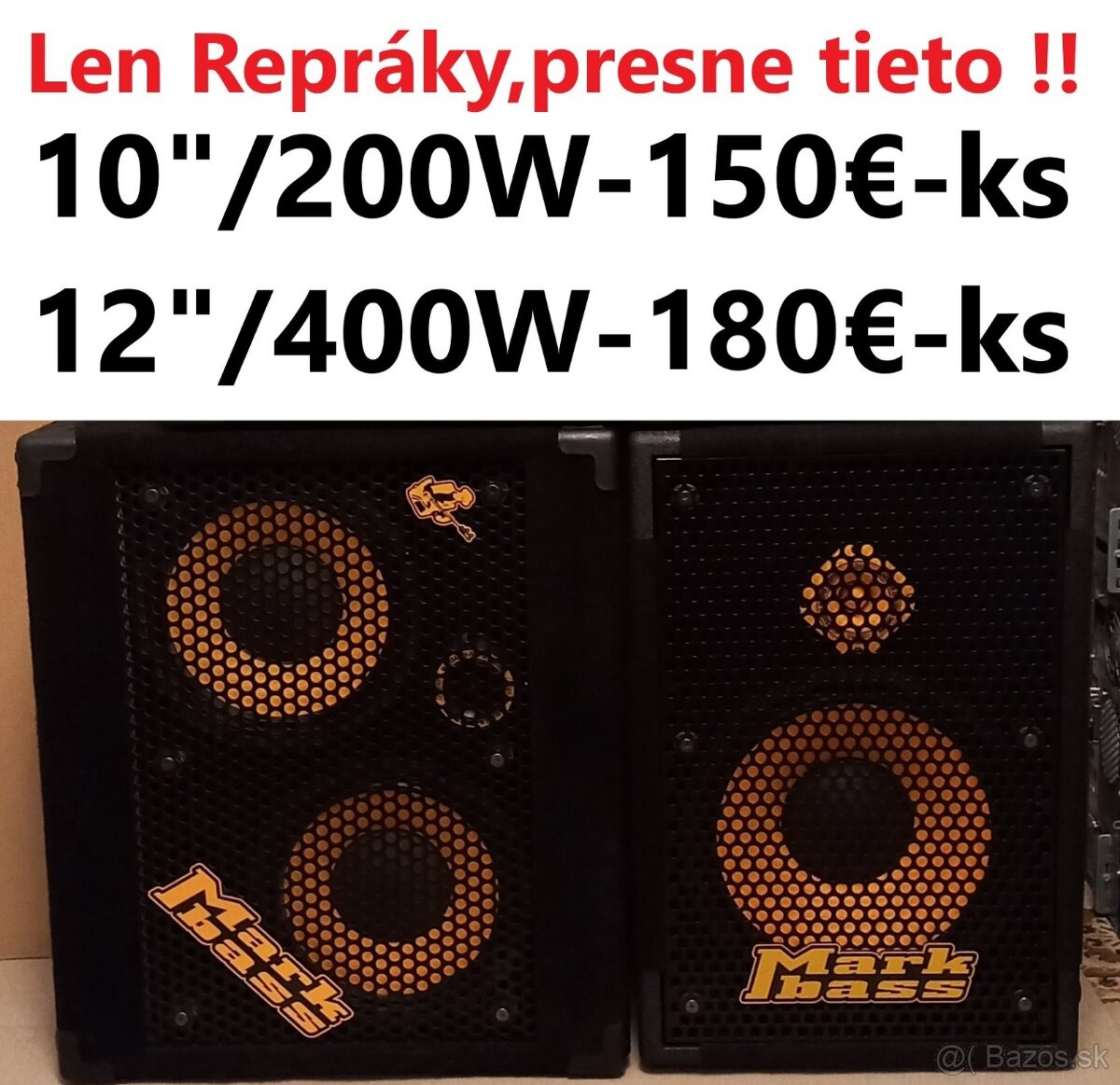 Markbass repráky Yellow Line 10"-16ohm / 12"- 8ohm