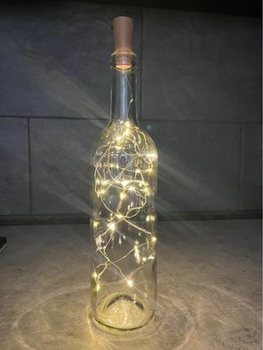 Svetielka vo fľaši - dekoracia