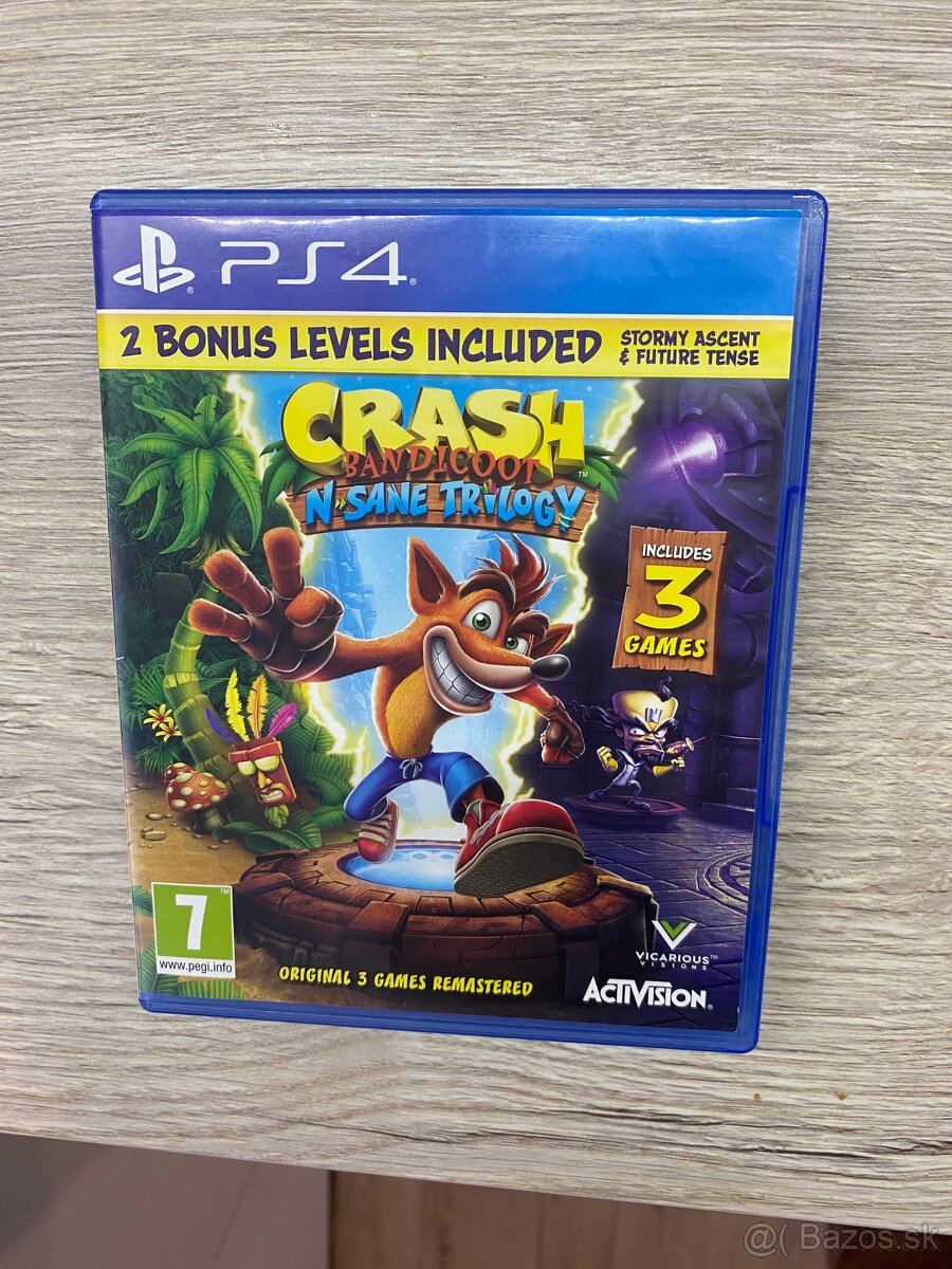 Predám hru na PS4 crash bandicoot n sane trilogy