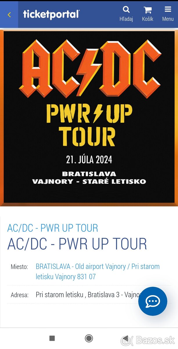AC/DC Bratislava Listky