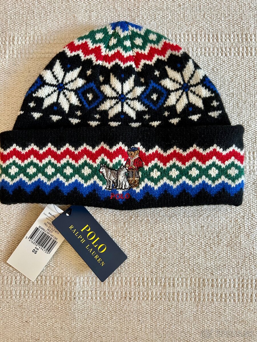 VLNENÁ UNISEX ČIAPKA zn.POLO RALPH LAUREN