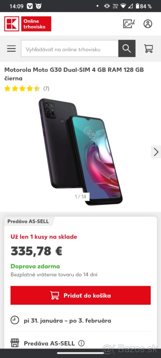 Predám / Vymením MOTO G30 128GB