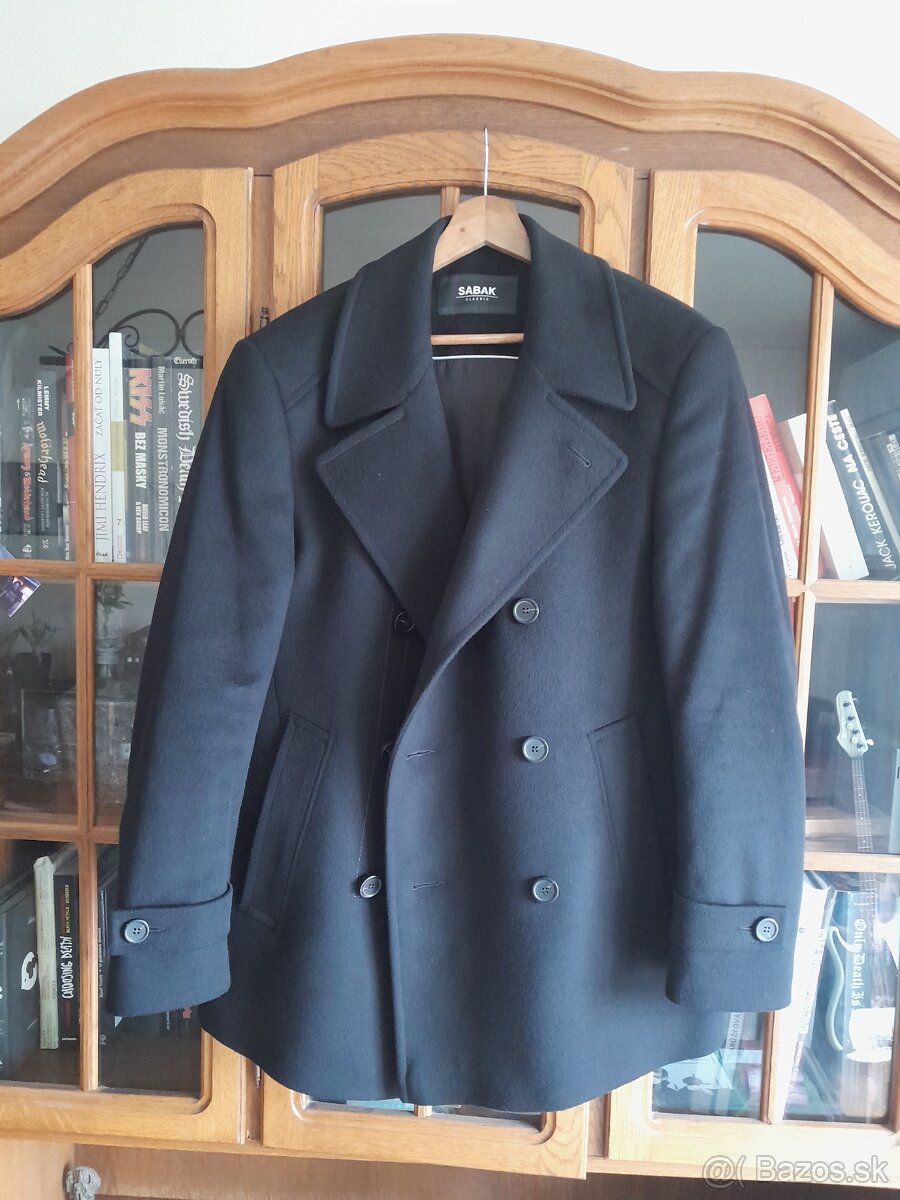 Pánsky kabát "pea coat" KAŠMÍR