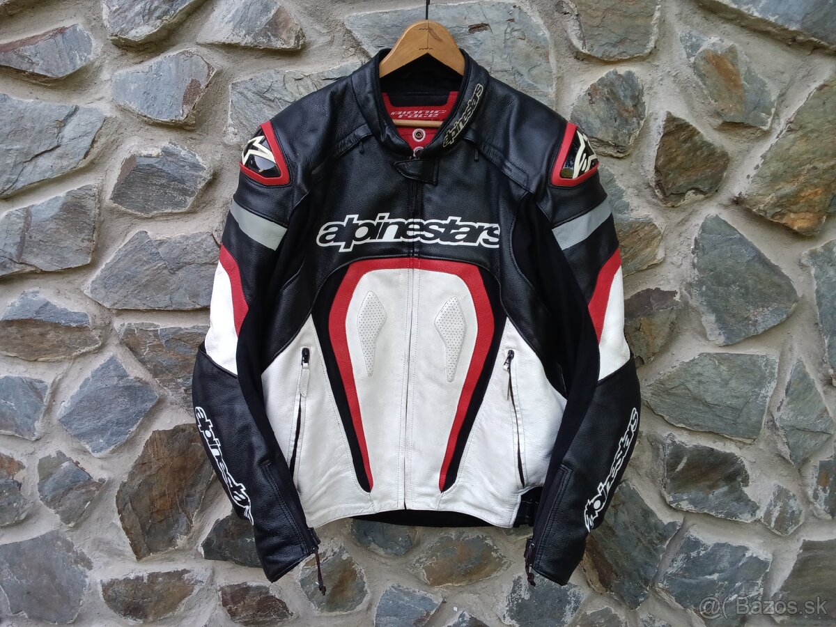 Kožená bunda na moto Alpinestars veľkosť č.56 XL