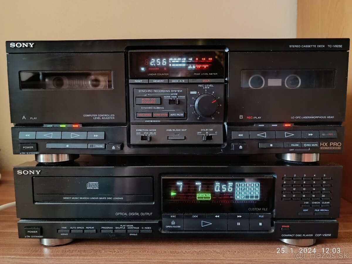 SONY CDP-V925E + SONY TC-V925E…JAPAN 1989