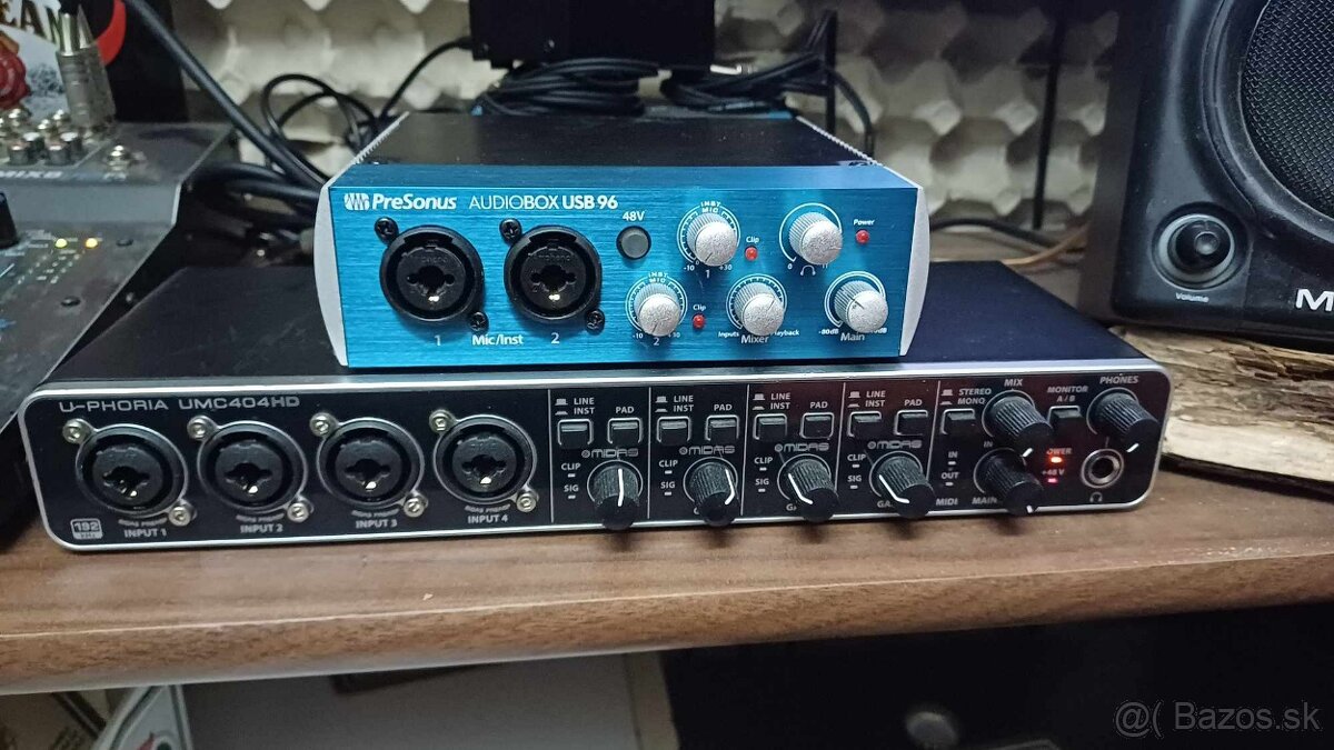 BEHRINGER UMC404HD + Presonus audiobox usb 96