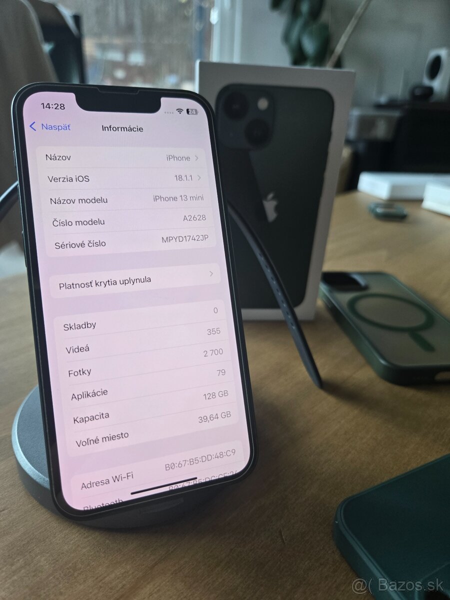 Apple iPhone 13 mini Green (128GB) + príslušenstvo