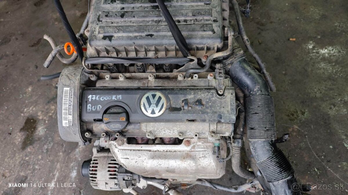 Motor na VW GOLF 1.4 16V, 59kW, Kód motora: BUD