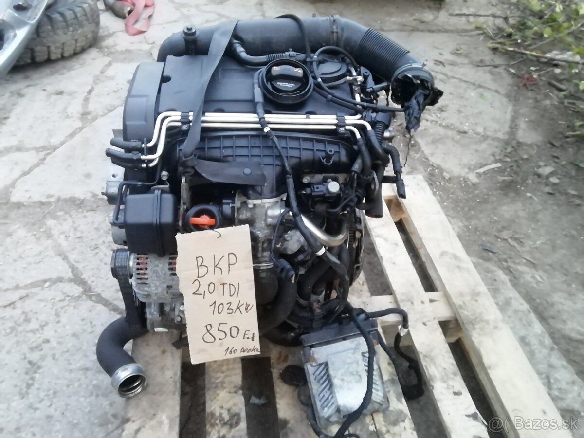 Motor 2,0 tdi 103 kW 16V volkswagen group kód BKP