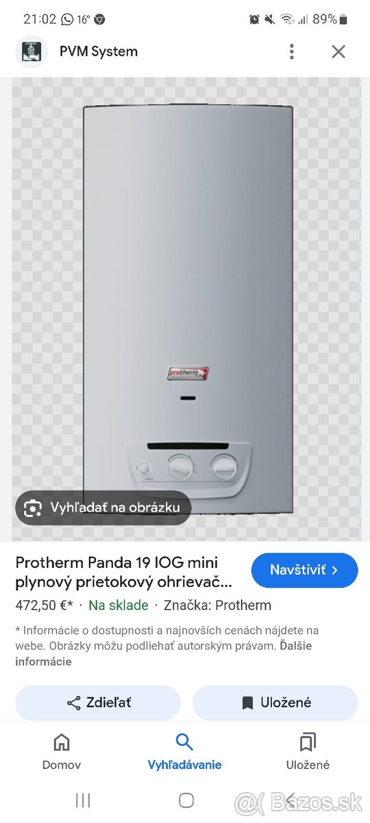 Protherm Panda Prietokový ohrev vody