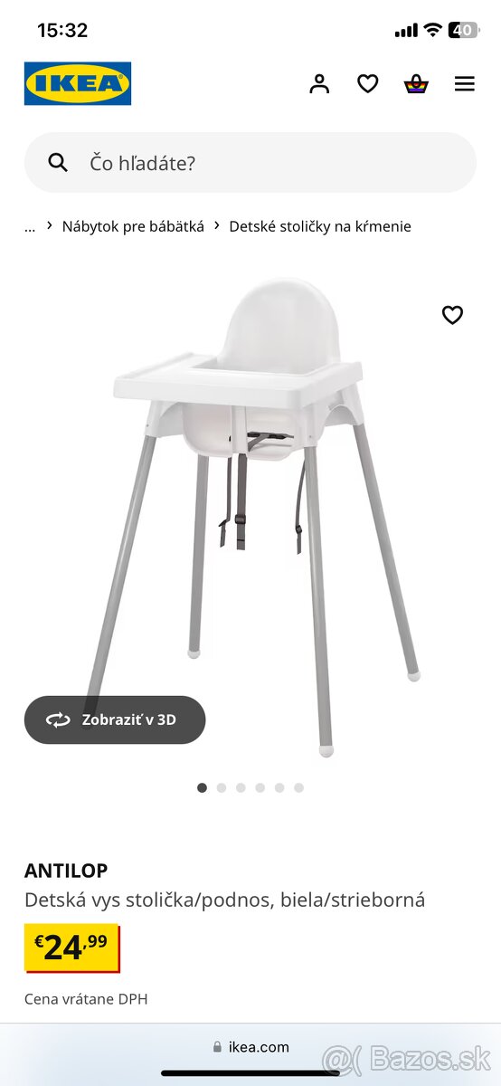 Ikea stolička antilop