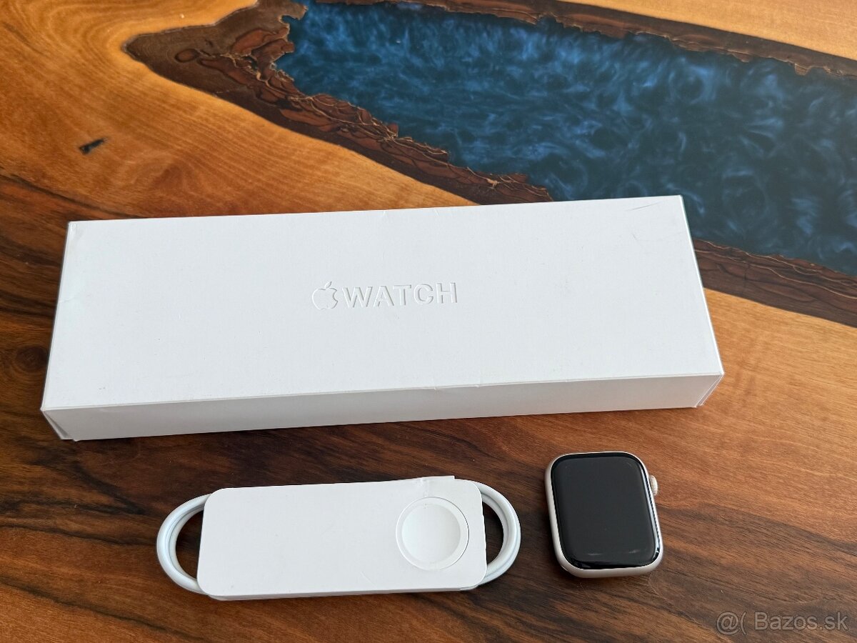 Apple Watch 9 45mm Starlight 100% bateria