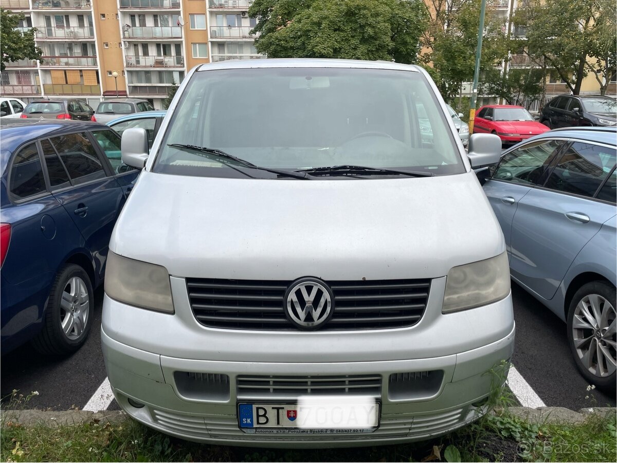 VW TRANSPORTER T5, 2.5TDI-96kw, long NA NÁHRADNÉ DIELY.