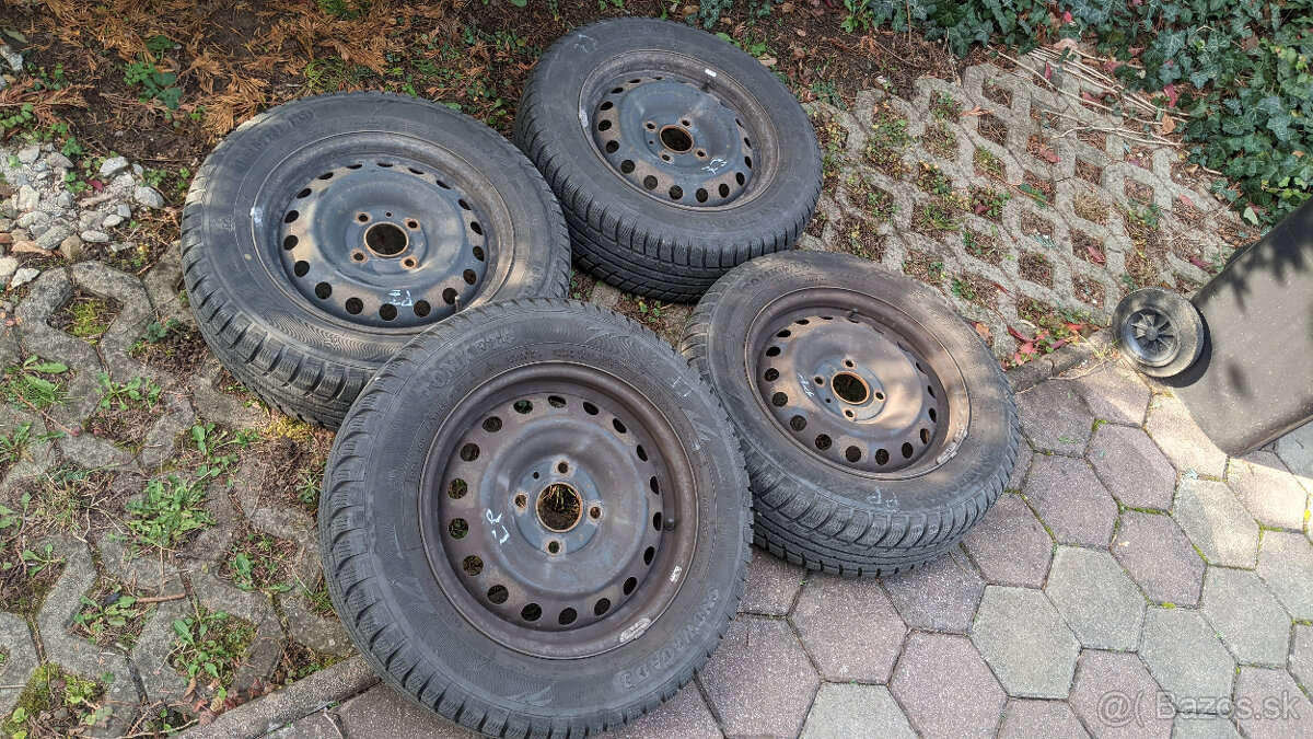 Plechove disky so zimnymi pneu 4 ks 195/65R15