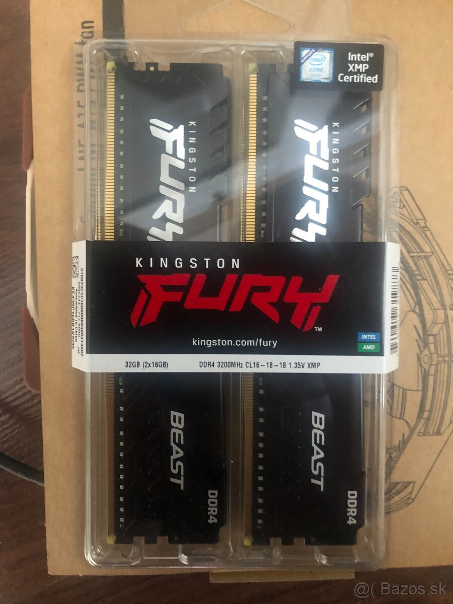 Kingston FURY 32GB KIT DDR4 3200 MHz CL16 Beast Black