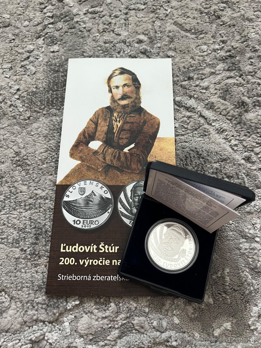 10 Euro Ľudovít Štúr PROOF 2015