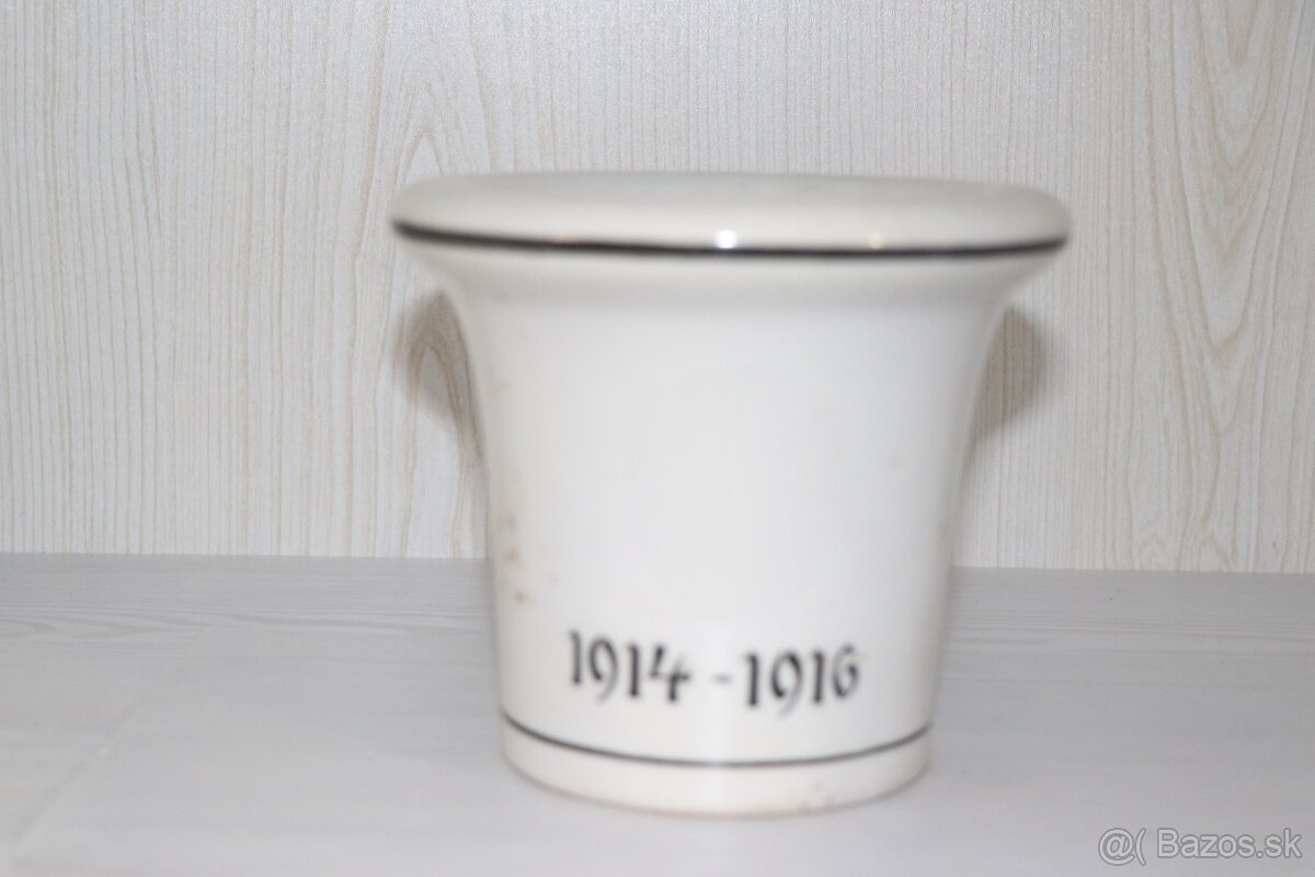 Velký patriotický Hmoždíř – porcelán Rakousko  1916 b