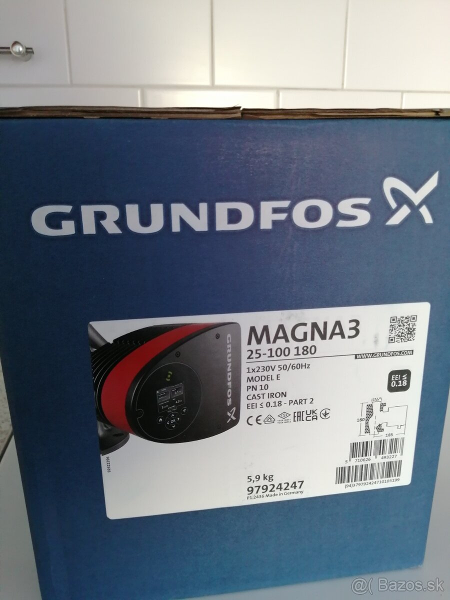 Grundfos Magna 3 25 - 100 180,230V,elektronické