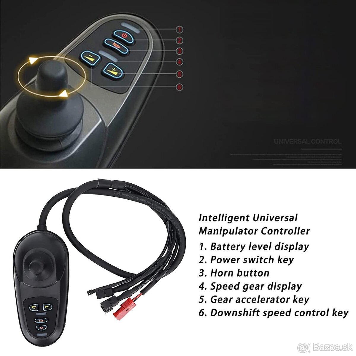 Predám 24VDC Joystick ovladač invalidného vozíka s bluetooth