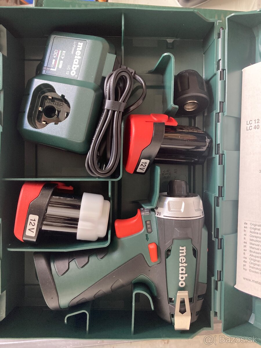 Metabo dotahovačka BS12 V 2x2ah