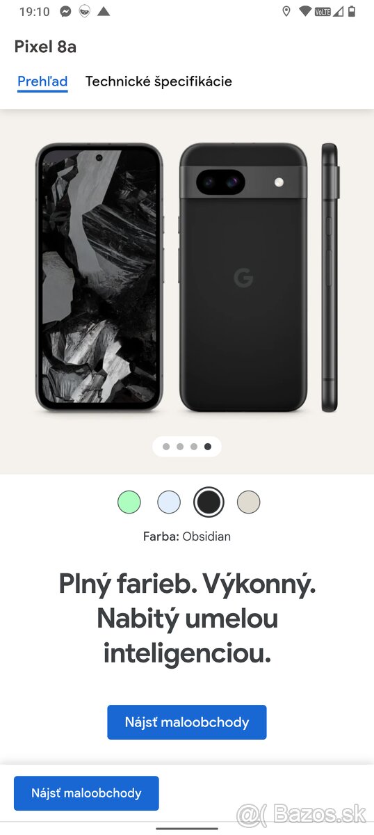 Google Pixel 8a 256GB Čierny Úplne nový