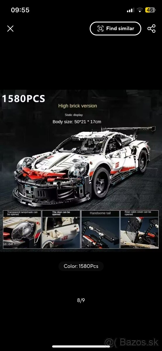 Technic Porsche 911 RSR 42056 - 1580 dielikov