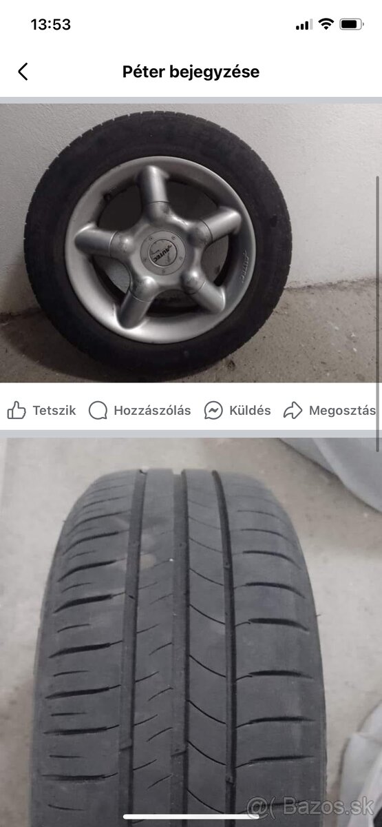 4x100 letné ford focus 195/65/15