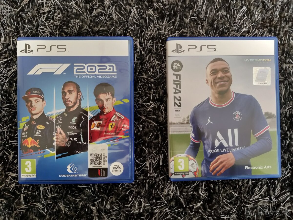 Hry na PS5 - FIFA 22 (10€) - F1 2021 (10€)