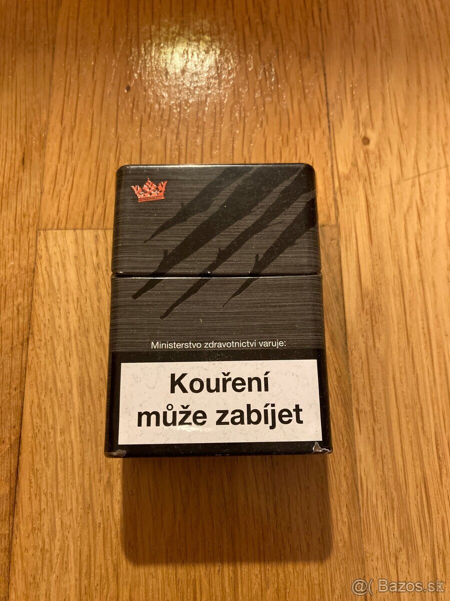 Kovová krabička na krátké cigarety (Mallboro, Camel, Chest.)