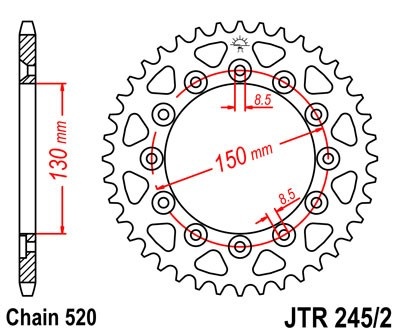 Rozeta JT sprockets Suzuki Honda XR600,XR250