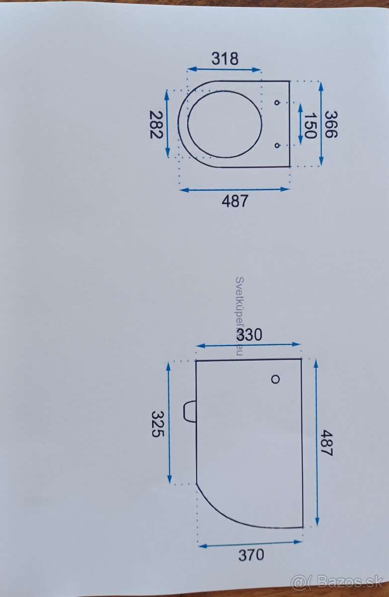 WC misa a bidet - závesné nové a Grohe nádržka