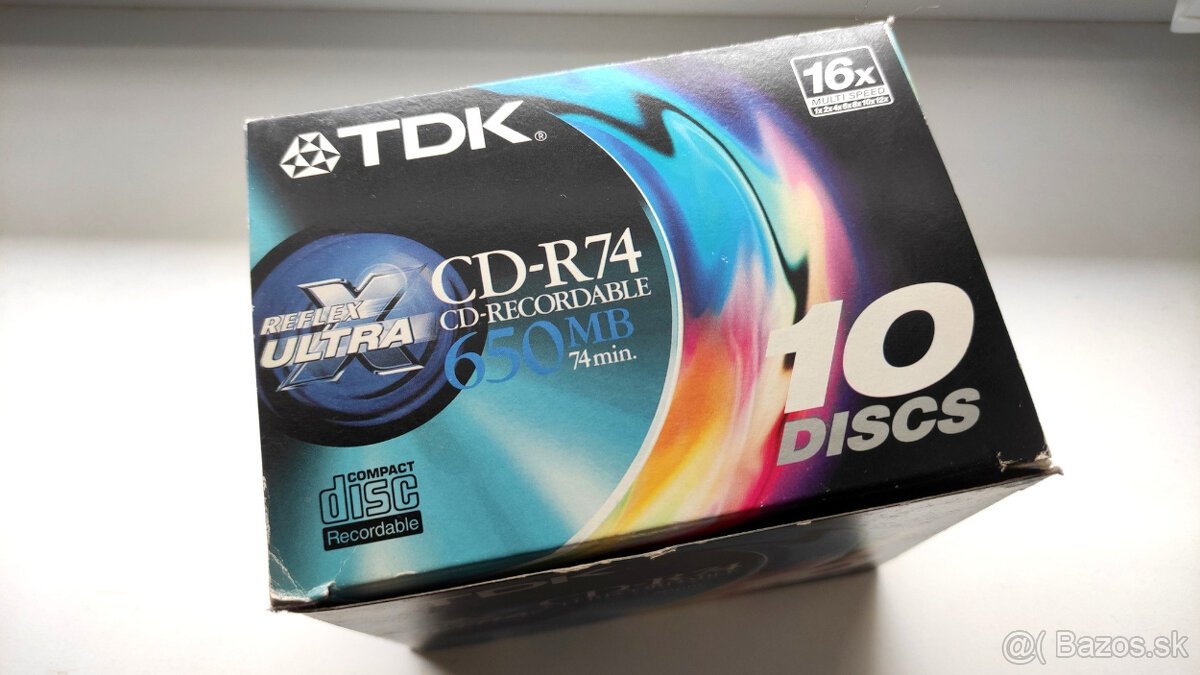 10x TDK CD-R 650MB 1-16x