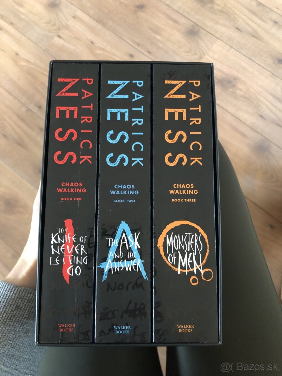 3 knihy Patrick Ness Chaos Walking v anglictine