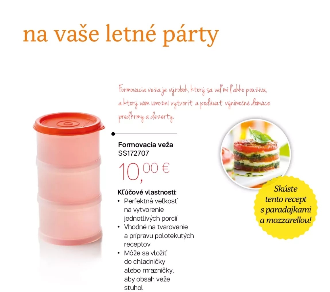 Tupperware formovacia veža