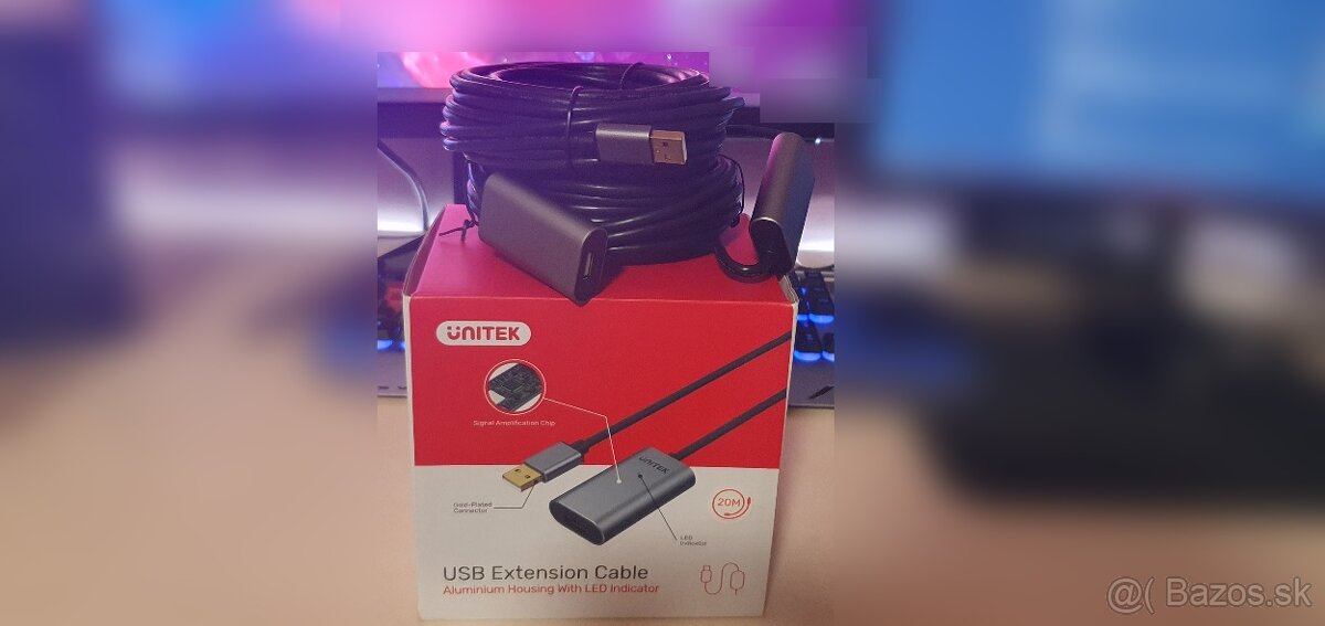 USB predlžovací kábel Unitek 20 metrový