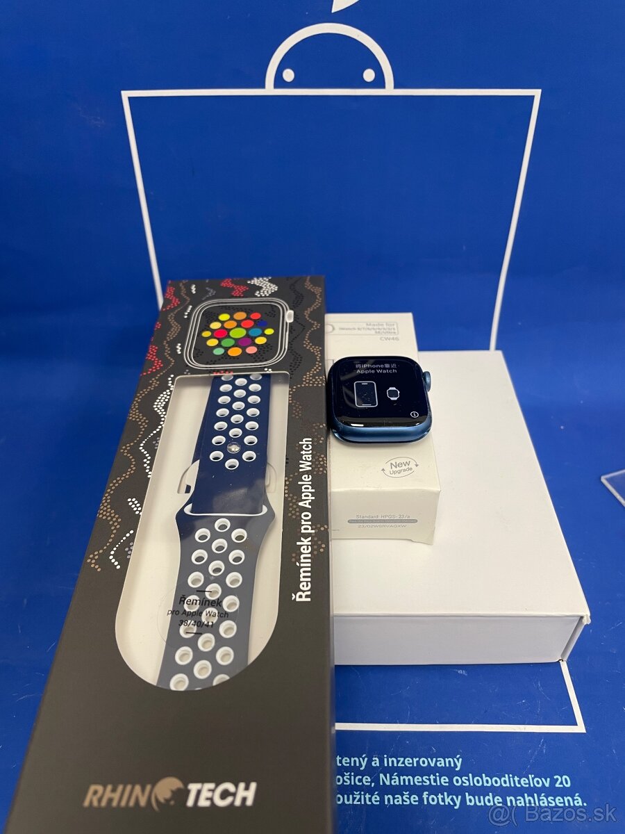 Apple Watch 7 41mm Blue-Batéria 100%